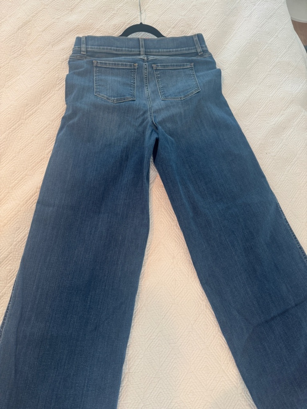 SPANX Blue High-Rise Wide Leg Jeans Large 33” inseam - Picture 5 of 7